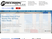 Tablet Screenshot of precisionglassfw.com
